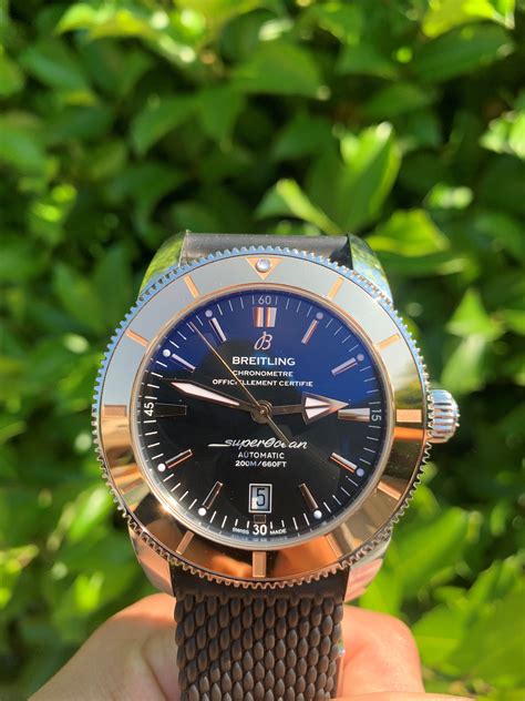 breitling superocean heritage rose gold 46